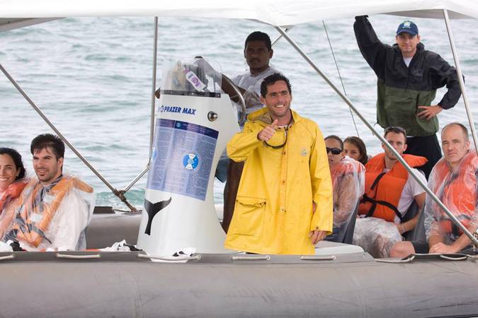 Rafael na observaçao de baleia